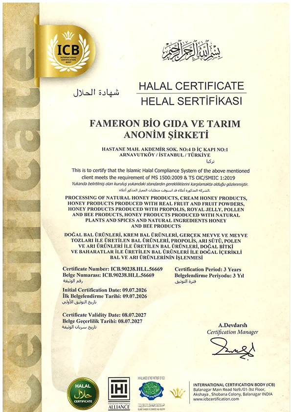 Halal Certificate certificate